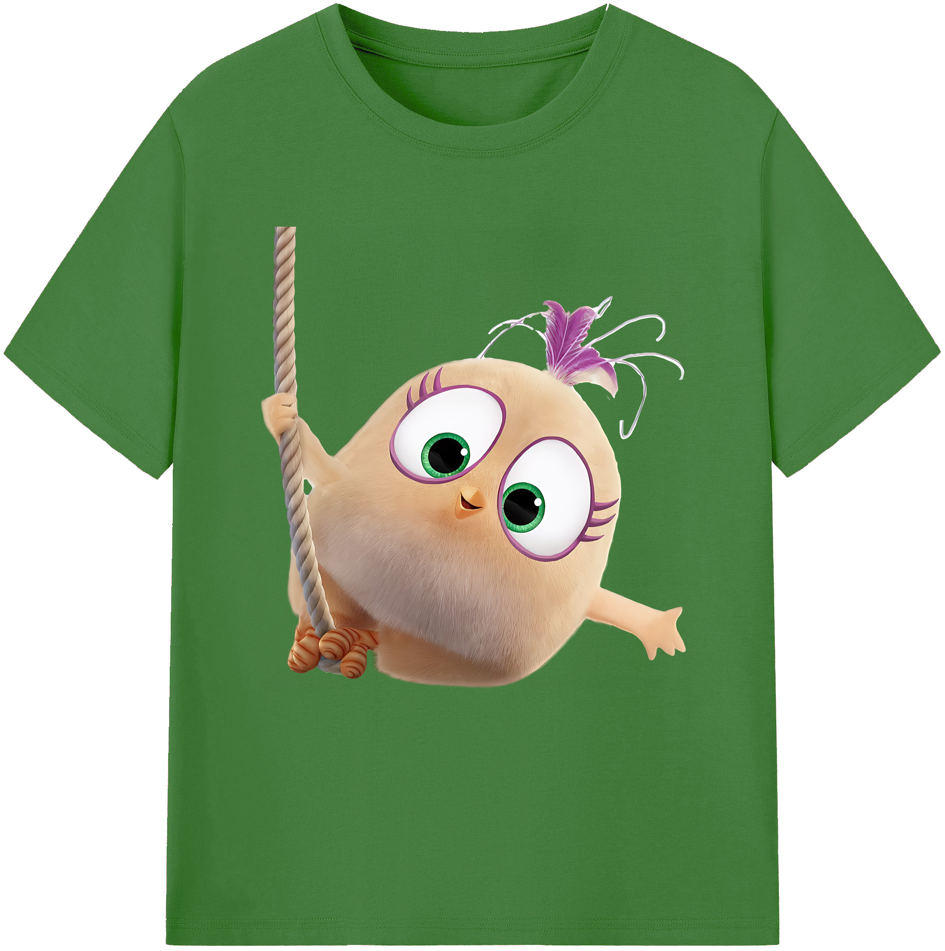 （画像用） Angry Birds アングリーバード レディースカジュアルプリントTシャツ（綿100％）